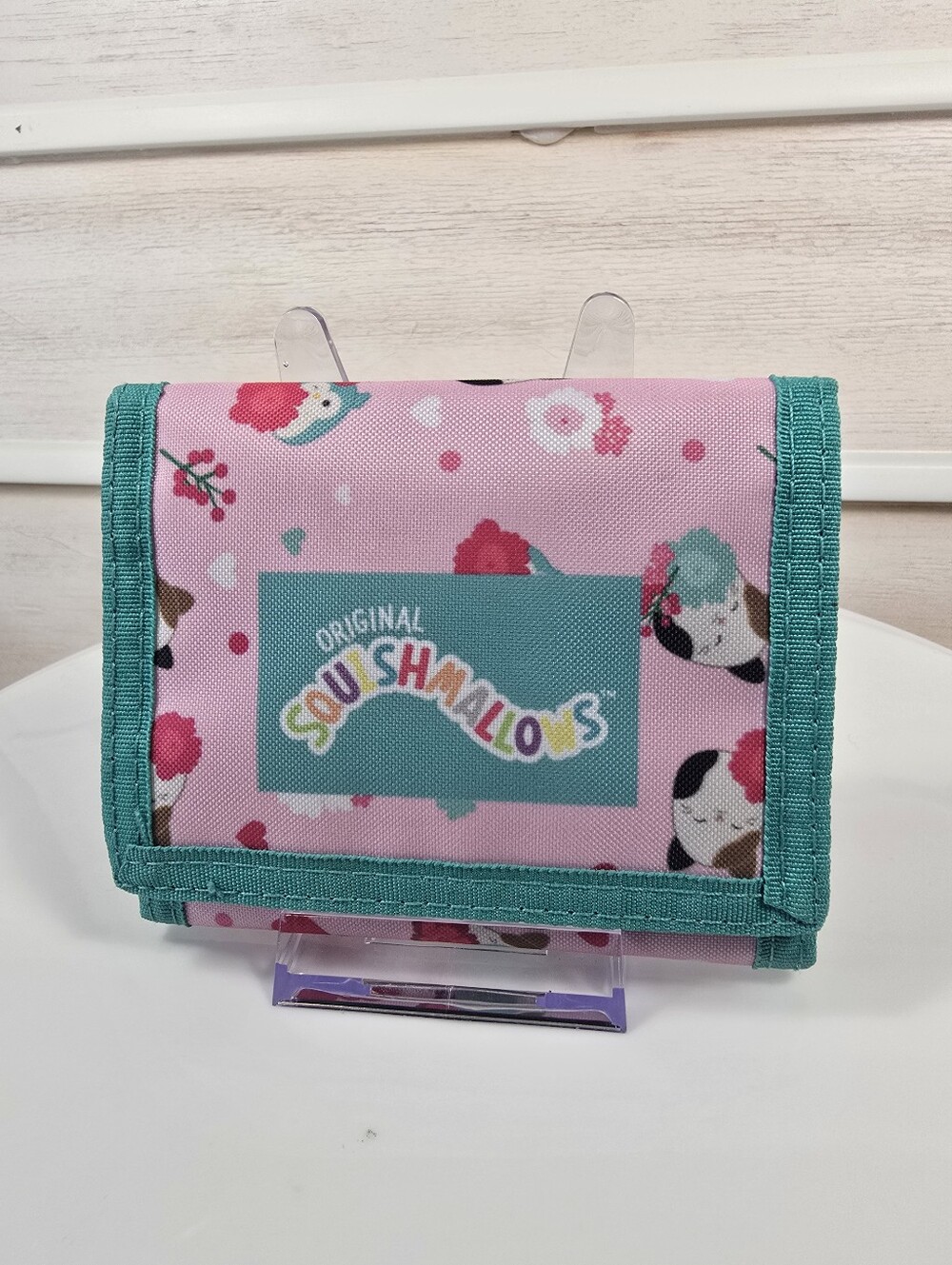 Squishmallows Kids Pink & Teal Wallet